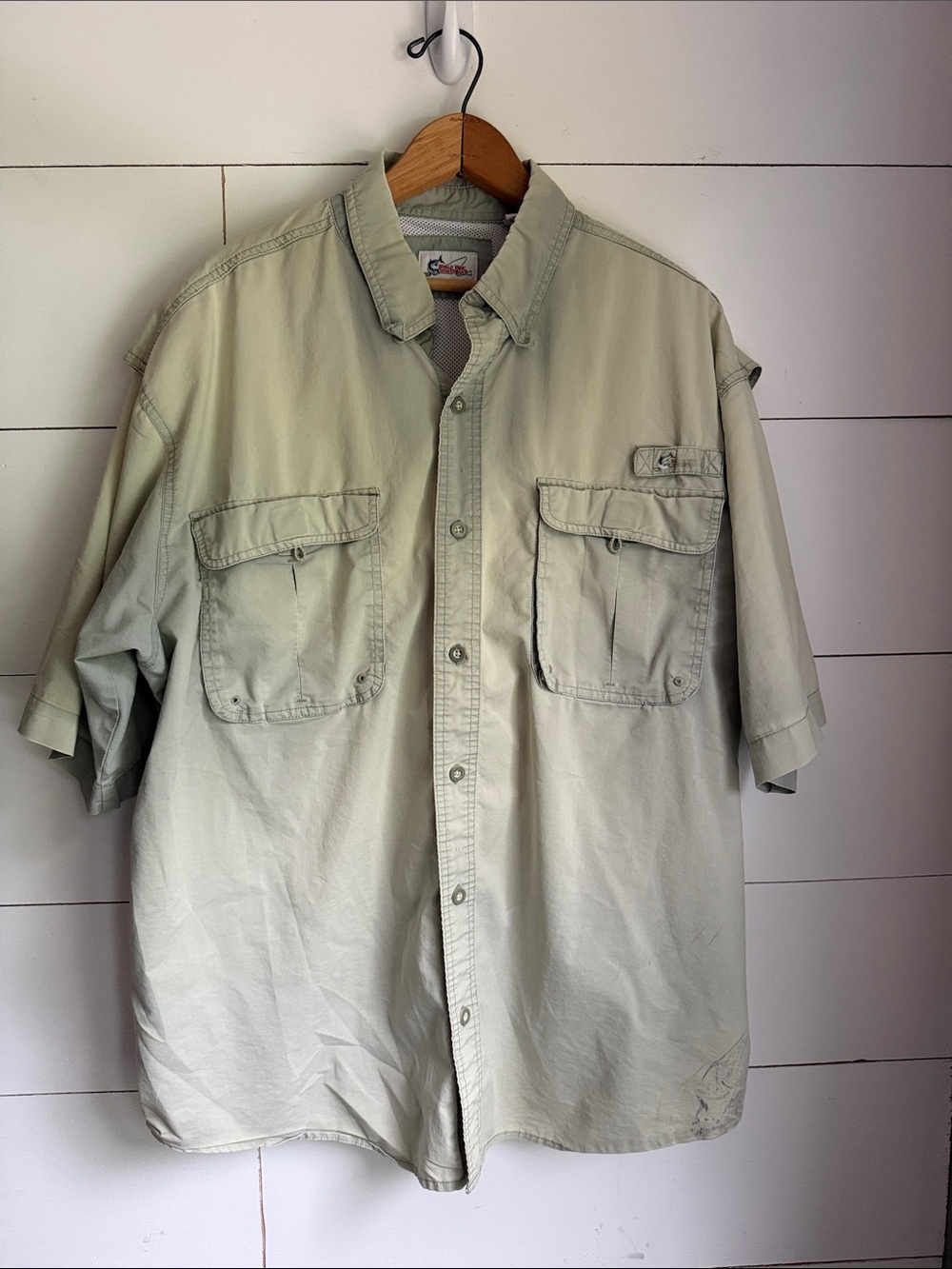 World Wide Sportsman Short Sleeve Outdoor Skirt Sage Green Size XL Mesh Vented